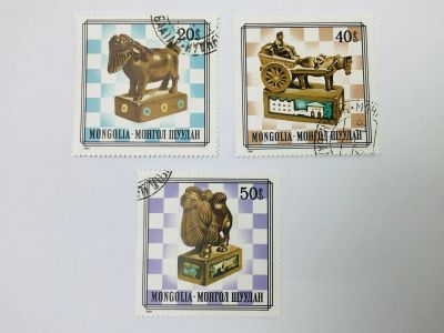 Лот: 23314255. Фото: 1. Шахматы. Монгольские шахматные... Марки