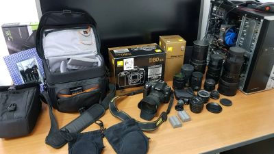 Лот: 12323876. Фото: 1. Nikon D80 , Nikor 18-200vr, Nikor... Цифровые зеркальные