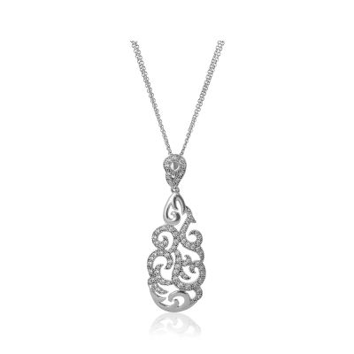 Лот: 23827606. Фото: 1. Серебряное колье с фианитами SWAROVSKI. Цепочки
