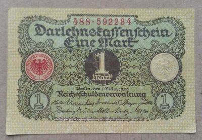 Лот: 19352178. Фото: 1. Германия. 1 марка 1920 г. Серия... Германия и Австрия