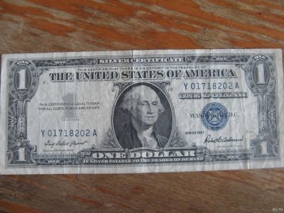 Лот: 18240655. Фото: 1. США 1 доллар 1957 года. Серебряный... Америка
