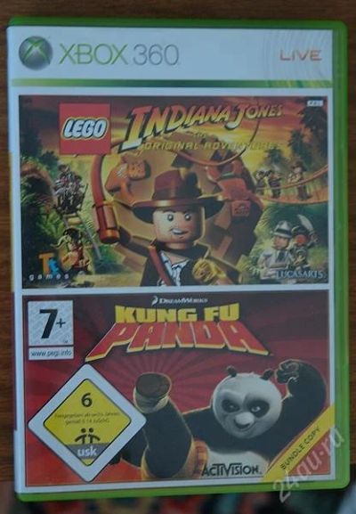 Лот: 1028272. Фото: 1. Игра 2 в 1 Кунг-фу панда + Индиана... Игры для консолей
