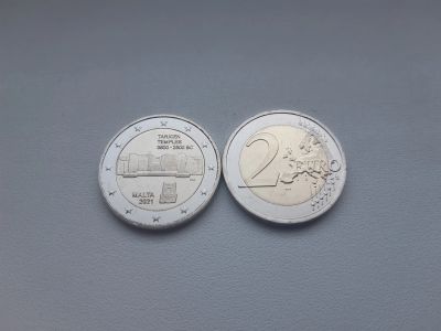 Лот: 18443088. Фото: 1. Мальта 2 евро 2021 " Храм Тарксиена... Европа