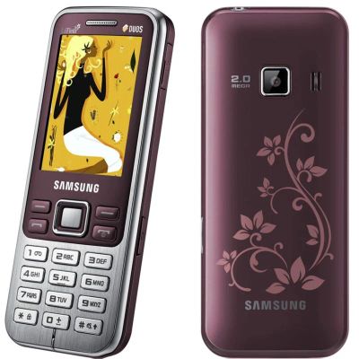 Лот: 3486418. Фото: 1. Samsung GT-C3322 La Fleur Wine... Кнопочные мобильные телефоны