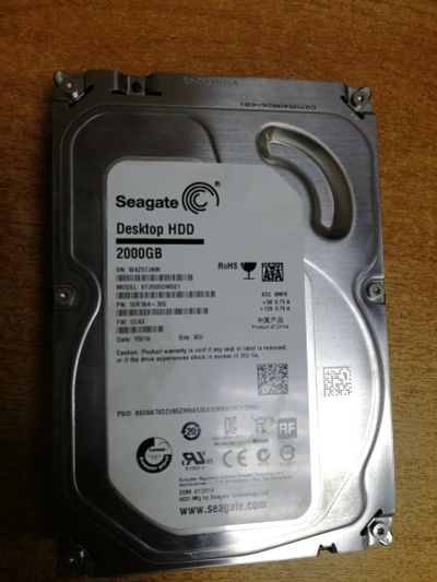 Лот: 15958612. Фото: 1. Жесткий диск Seagate 2000 Gb ST2000DM001... Жёсткие диски (HDD)