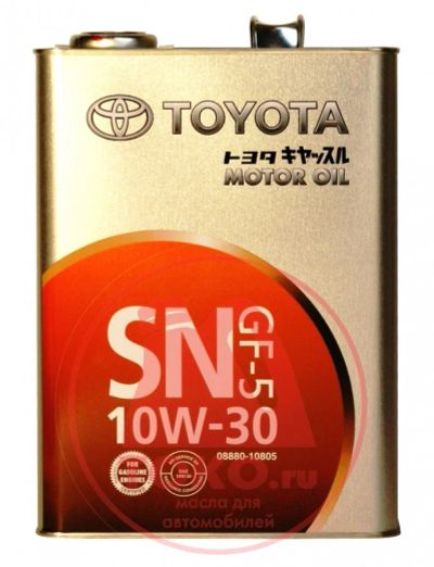 Лот: 5182079. Фото: 1. Toyota 10W-30 SN/GF-5, 4 литра. Масла, жидкости