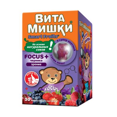 Лот: 23712545. Фото: 1. ВитаМишки Фокус+ паст.жев. 2,6г... Лекарства