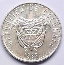 Лот: 112754. Фото: 1. Колумбия. 50 песо 1989г. Америка
