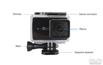 Лот: 8145340. Фото: 1. Аквабокс для Xiaomi Yi 2 4K (Xiaoyi... Чехлы, сумки, ремешки