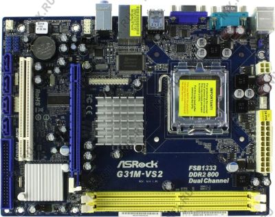 Лот: 10362361. Фото: 1. Материнская плата ASRock G31M-VS2... Материнские платы