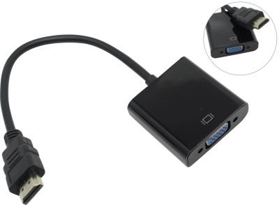 Лот: 25016702. Фото: 1. Переходник HDMI(M)-VGA(F) ExeGate... Шлейфы, кабели, переходники
