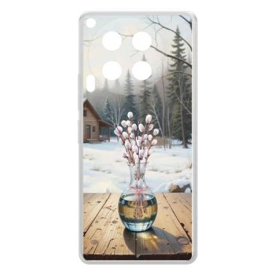 Лот: 25134751. Фото: 1. Чехол Krutoff Clear Case "Верба... Чехлы, бамперы