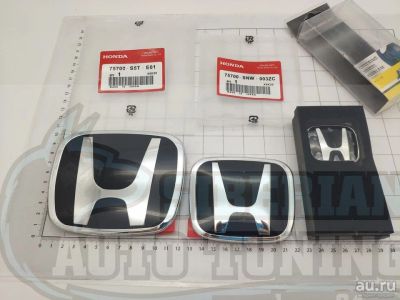 Лот: 15307494. Фото: 1. Комплект Черных эмблем Type R... Кузов