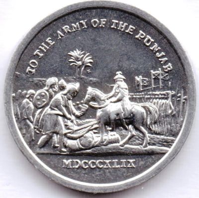 Лот: 4355077. Фото: 1. Медаль 1849г - Punjab Campaign... Памятные медали