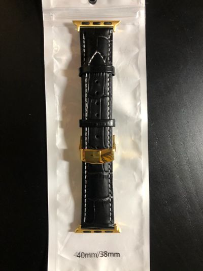 Лот: 15265623. Фото: 1. Ремешок Apple iWatch 3 4 5 кожаный... Ремешки, браслеты