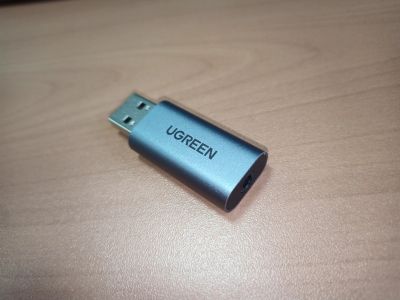 Лот: 18422468. Фото: 1. Звуковая карта Ugreen 2 в 1. Звуковые карты