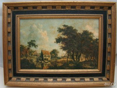 Лот: 17899390. Фото: 1. Картина репродукция винтажная... Другое (антиквариат)