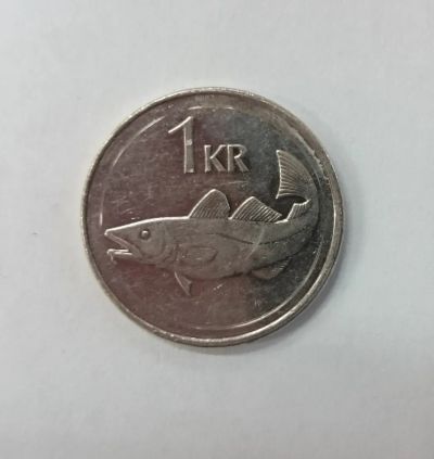 Лот: 19991294. Фото: 1. Монета Исландия 1 крона 2011г. Европа