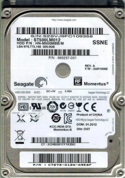 Лот: 4653742. Фото: 1. Жесткий диск SATA 500Gb Seagate... Жёсткие диски (HDD)