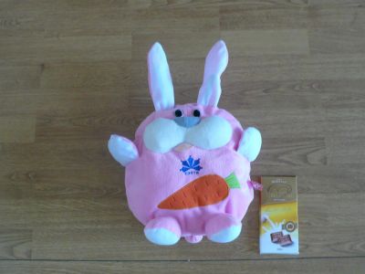 Лот: 3928864. Фото: 1. заяц розовый. Мягкие