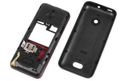 Лот: 25352752. Фото: 1. Корпус для Nokia 208 Черный. Корпуса, клавиатуры, кнопки