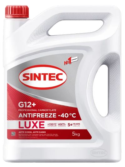 Лот: 13654082. Фото: 1. Sintec Antifreeze LUXE G12+ red... Масла, жидкости