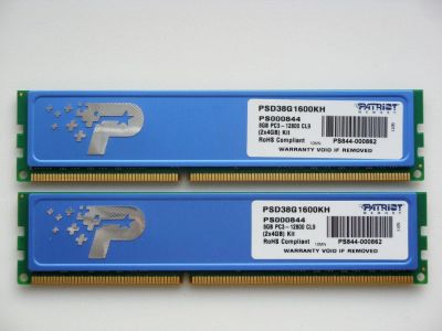 Лот: 10782263. Фото: 1. 8Gb (2 x 4Gb) Patriot PC3-12800... Оперативная память