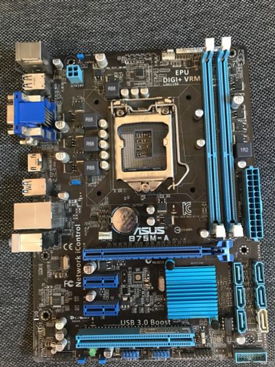 Лот: 16422003. Фото: 1. Asus b75-m. Материнские платы