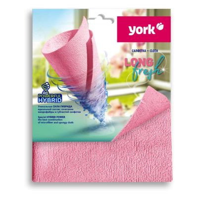 Лот: 24525340. Фото: 1. Салфетка YORK ЛонгФреш, из микрофибры... Инвентарь для уборки
