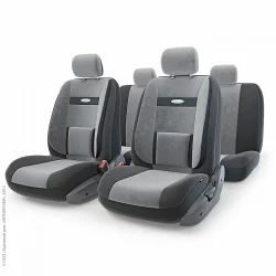 Лот: 14471354. Фото: 1. COM-1105 BK/D.GY (M) Авточехлы... Чехлы, коврики, оплетки руля
