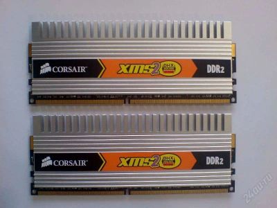 Лот: 143263. Фото: 1. Память CORSAIR DDRII 2x2Gb. Оперативная память