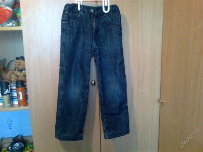Лот: 2212651. Фото: 1. утепленные джинсы на мальчика... Брюки, шорты, джинсы