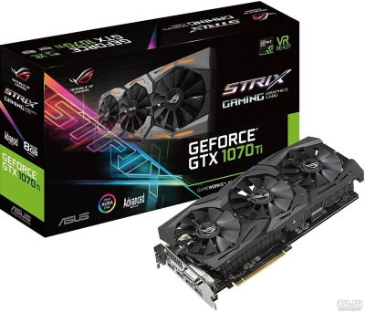 Лот: 13292137. Фото: 1. Видеоокарта Asus Rog-Strix-gtx-1070... Видеокарты
