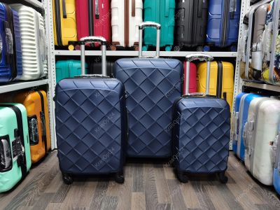 Лот: 16357588. Фото: 1. Чемодан Средний ABS plastic "Синий... Чемоданы и сумки дорожные