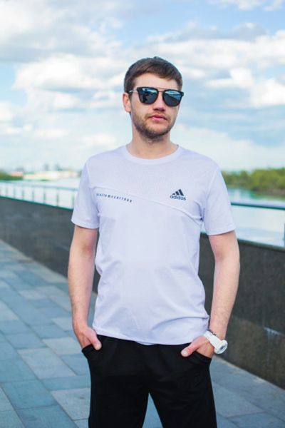 Лот: 13903290. Фото: 1. Adidas Футболка Белая Арт: 8076. Футболки, поло