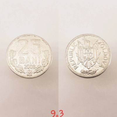 Лот: 15427032. Фото: 1. монета Молдавия 25 бань, 2006г... Остальные страны