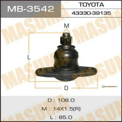 Лот: 18592003. Фото: 1. Шаровая опора masuma front low... Ходовая, подвеска, рулевое управление