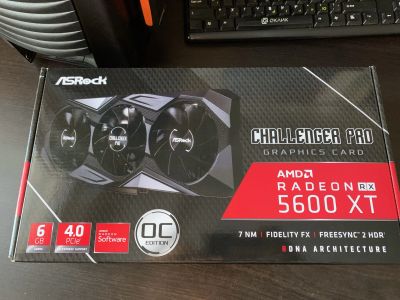 Лот: 17184302. Фото: 1. 6GB AMD Radeon RX 5600XT ASRock... Видеокарты