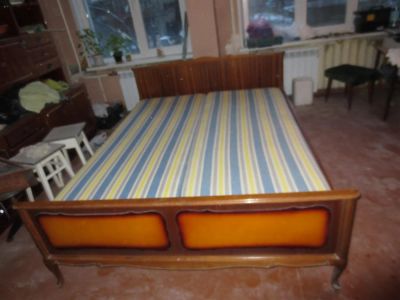 Лот: 3359716. Фото: 1. Кровать двуспальная. Старинная... Кровати