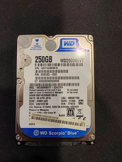 Лот: 25849418. Фото: 1. Жесткий диск HDD Western Digital... Жёсткие диски (HDD)