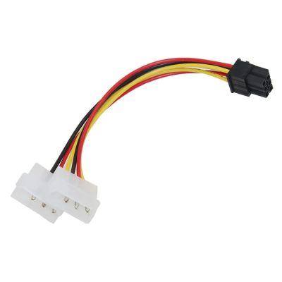 Лот: 9894796. Фото: 1. Кабель переходник 2х molex 6pin... Шлейфы, кабели, переходники