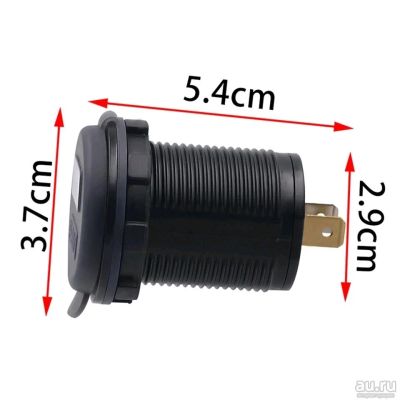 Лот: 13676794. Фото: 1. USB зарядка с вольтметром для... Электроприборы для автомобиля