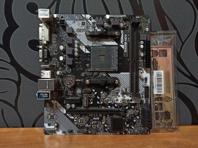 Лот: 17155829. Фото: 1. Материнская плата Asrock B450M-HDV... Материнские платы