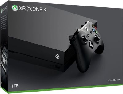 Лот: 16722490. Фото: 1. Xbox One X Black 1Tb 4K HDR. Игровые приставки, консоли