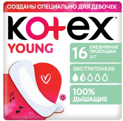 Лот: 25716905. Фото: 1. Котекс прокладки ежеднев. янг... Лекарства