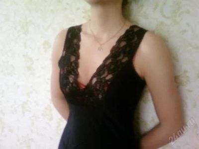 Лот: 2374837. Фото: 1. комбинация черная новая 44-46. Нижнее бельё