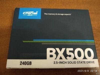 Лот: 18058168. Фото: 1. SSD 2.5" 240GB Crucial CT240BX500SSD1... SSD-накопители