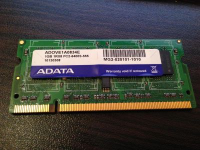 Лот: 3449158. Фото: 1. Память для ноутбука ADATA 1GB... Оперативная память
