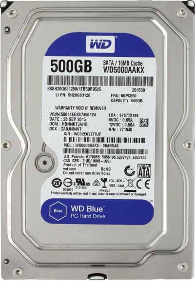Лот: 7054748. Фото: 1. WD500 AAKX 500 Gb. Жёсткие диски (HDD)