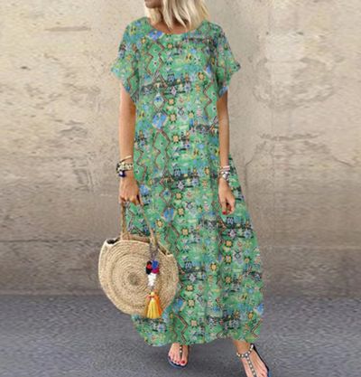 Лот: 19949334. Фото: 1. 👗Платье Zanzea бохо oversize... Платья